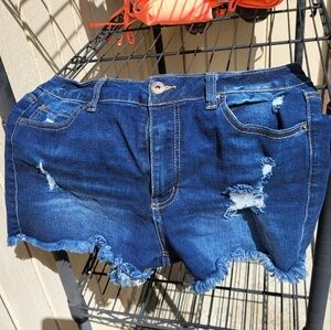 Wax jeans cut off shorts large
